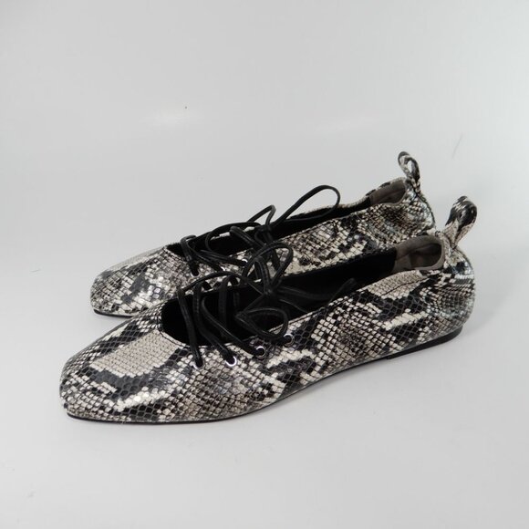 Rag & Bone Sophia Ballet Flats Size 6.5 Snake Embossed Leather NEW $378 - Picture 5 of 16